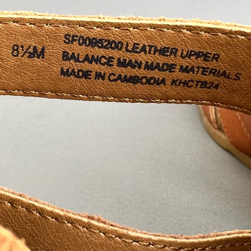 SOFT Iris Caged Wedge Leather Sandal Brown Women's 8.5 US Size - Picture 14 of 14